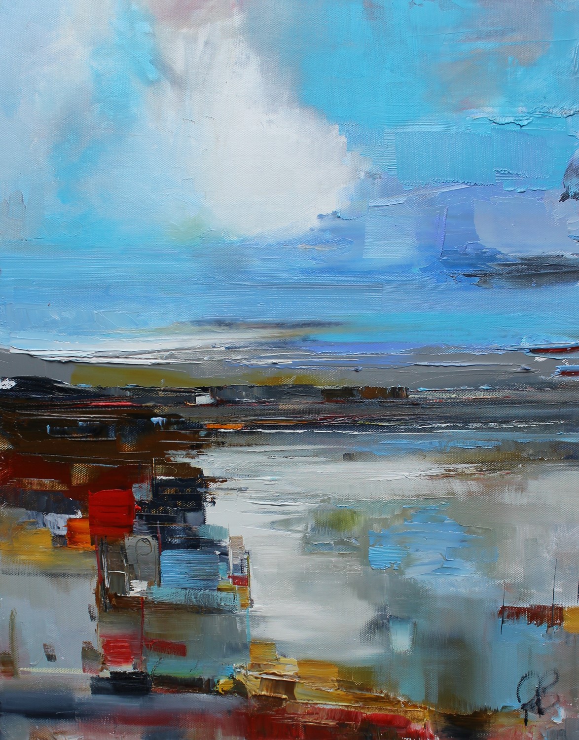 'Exploring the jetty' by artist Rosanne Barr